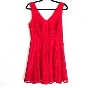 Express Red Lace Dress